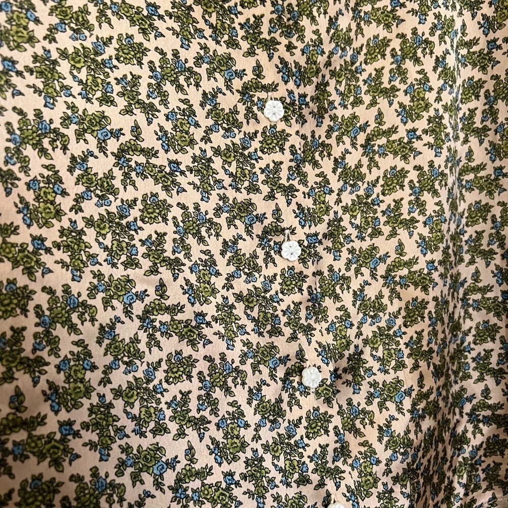 Levi's Floral Blouse - Green and Cream Size XL - Picture 5 of 14